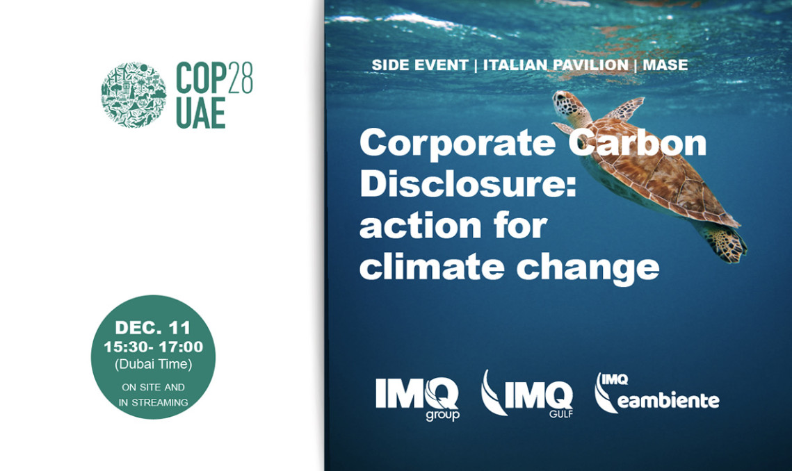 IMQ Group, IMQ Gulf, IMQeAmbiente: ready for COP28! Follow the live streaming on December 11.